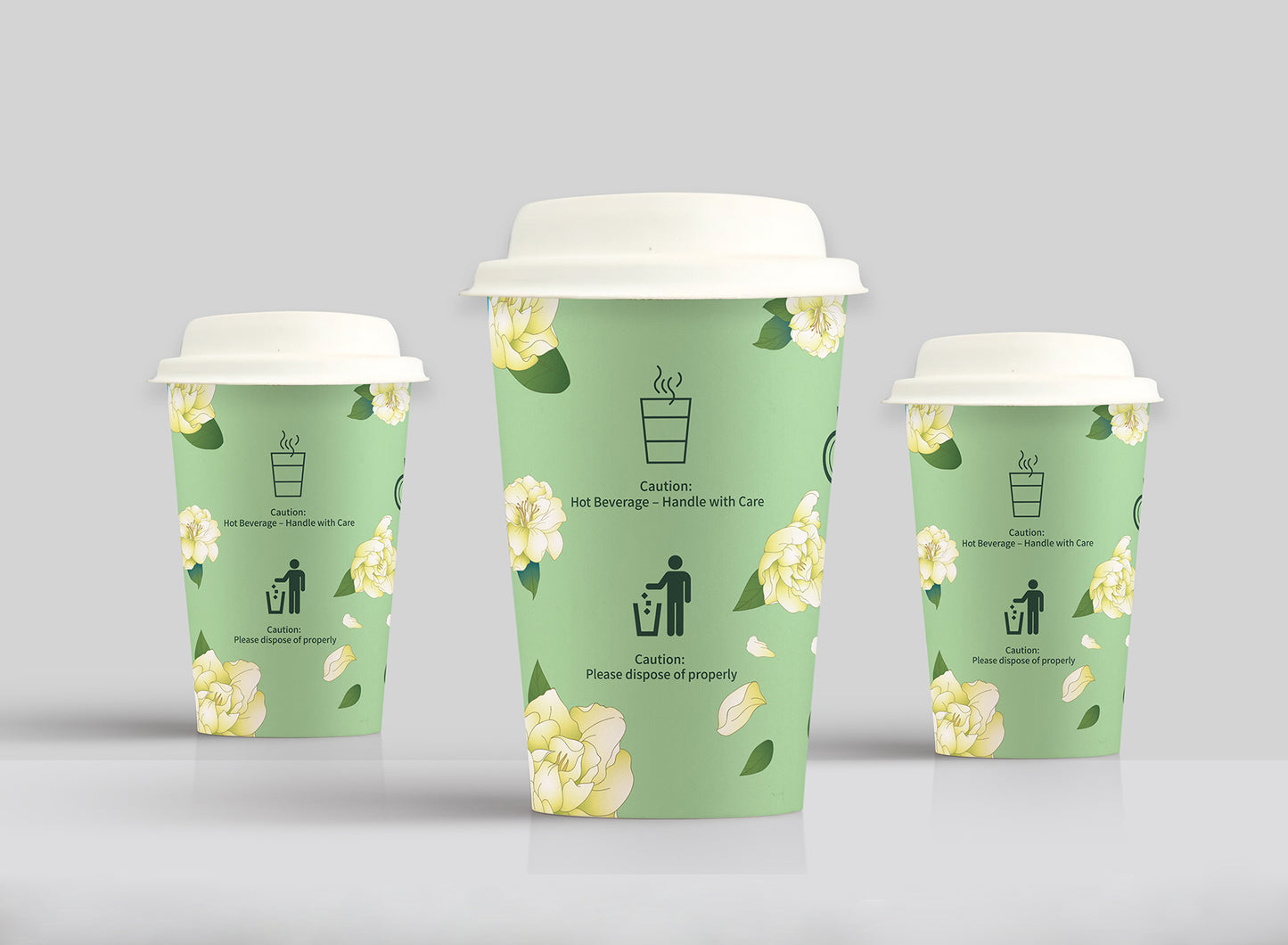 Jasmine Tea leaves in the cup with lid