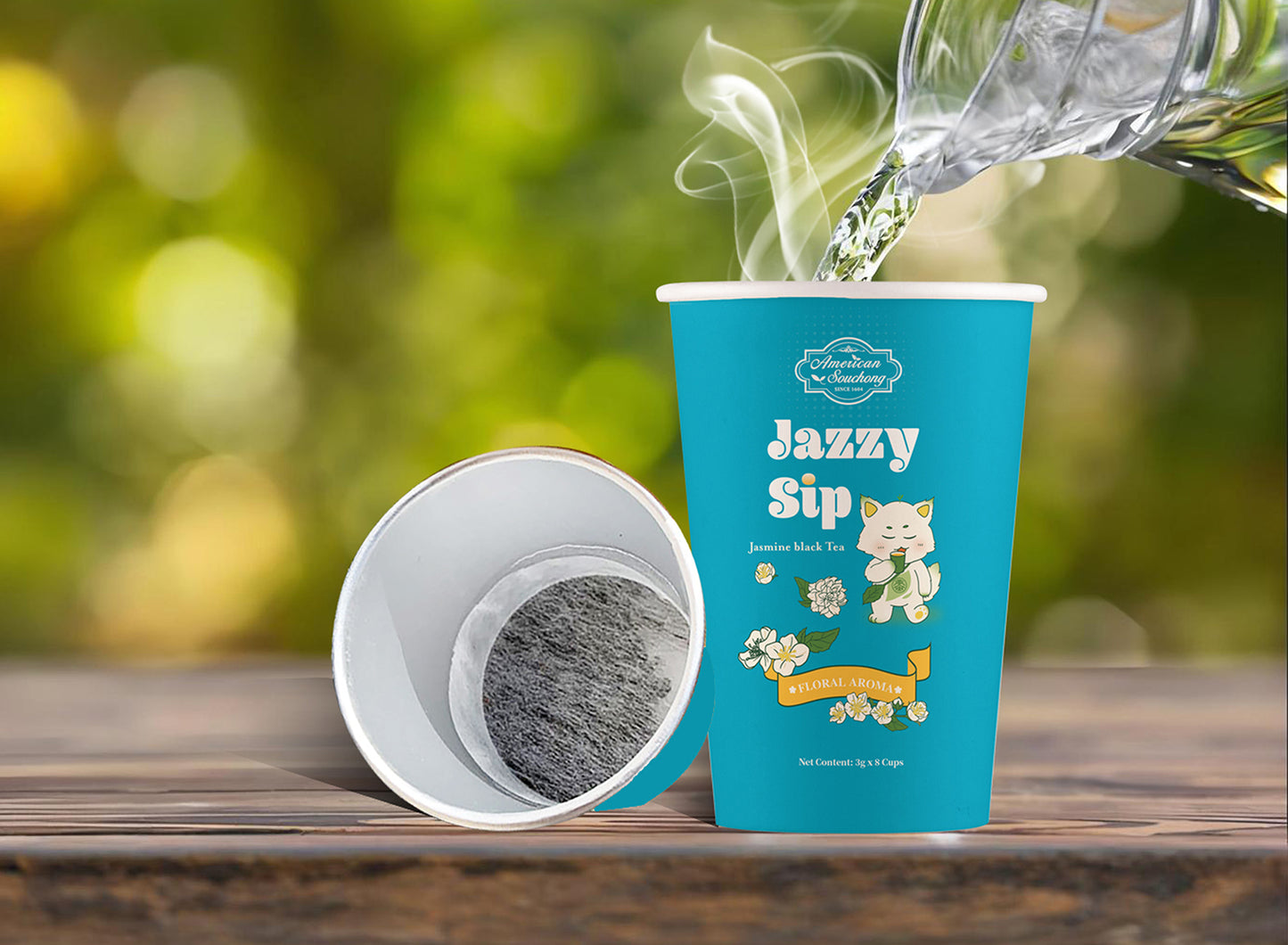 Jazzy Slip Jasmine Black Tea with Lid
