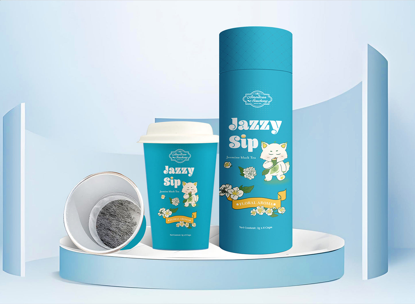 Jazzy Slip Jasmine Black Tea with Lid